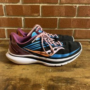 Saucony Kinvara 12 Women’s Running Shoes Size 9 Black Purple Blue Athletic